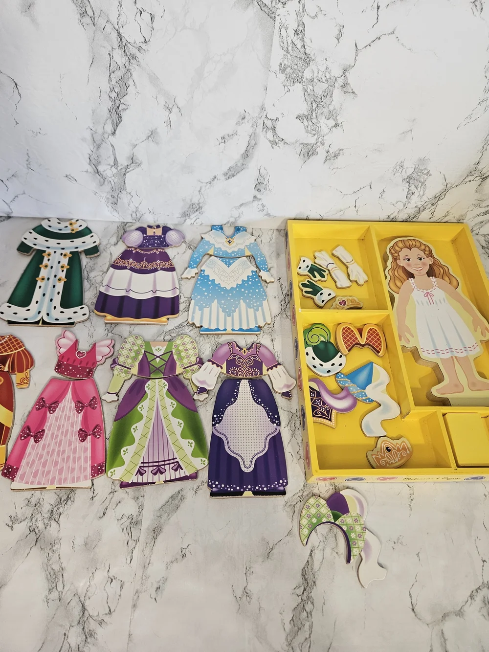 3 Melissa & Doug Wooden Magnetic Dress-Up Dolls Set - Multicolor